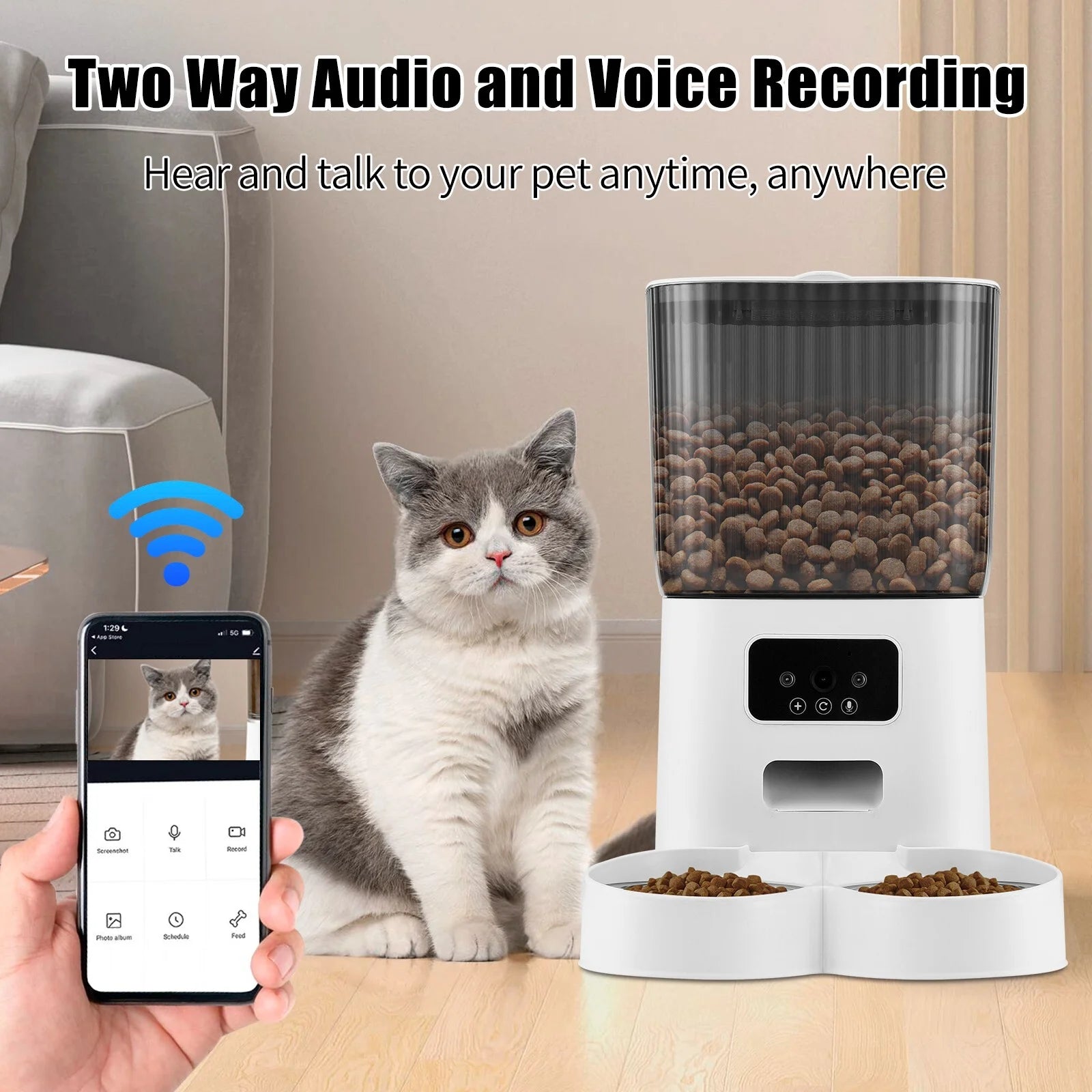 Smart Automatic pet Feeder with Camera 