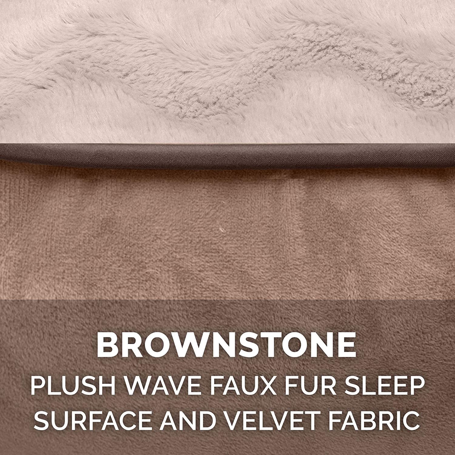 Replacement Dog Bed Cover – Plush Sofa-Style Washable Cover for Large Dog Beds (Brownstone)