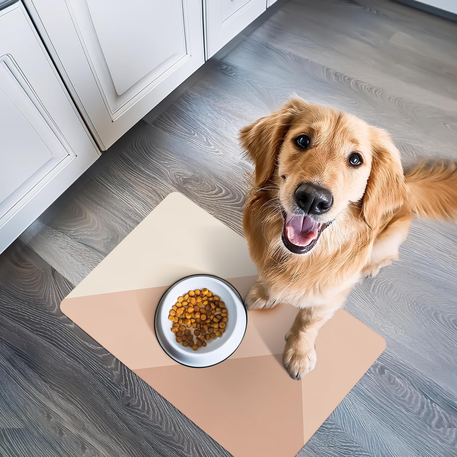 Large Waterproof Pet Feeding Mat – Non-Slip Dog & Cat Food Bowl Mat (Easy to Clean)
