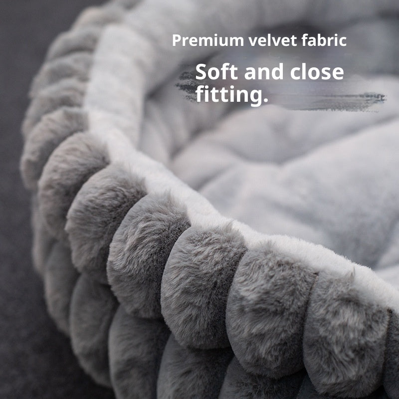 Plush Round Cat Nest Bed