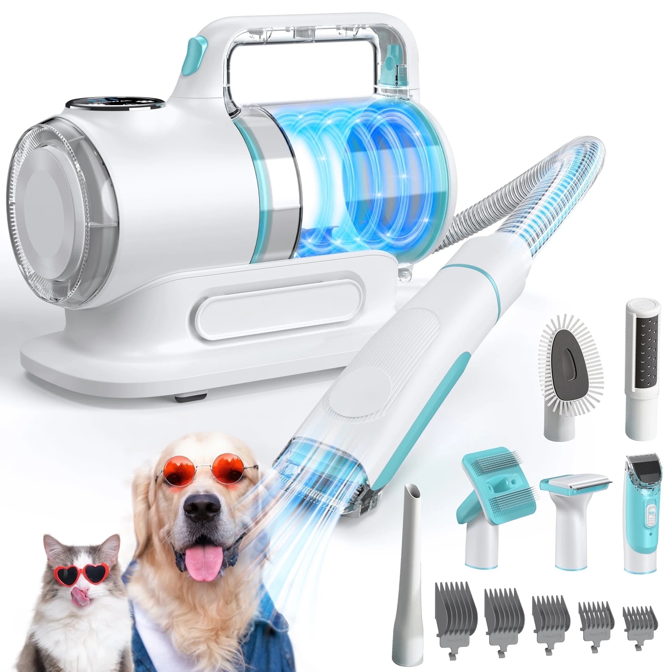 Professional 6-in-1 Pet Grooming Vacuum Kit 