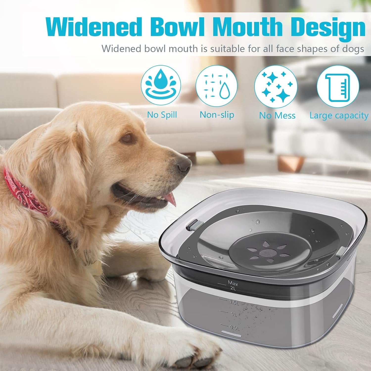 No-Spill Dog Water Bowl