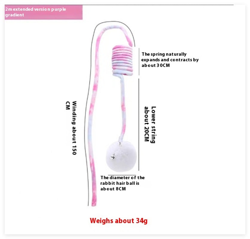 Interactive Plush Cat Spring Toy