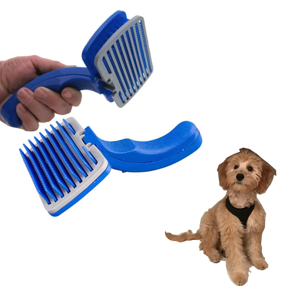 Self-Cleaning Slicker Brush – Grooming & Deshedding Tool for Dogs and Cats
