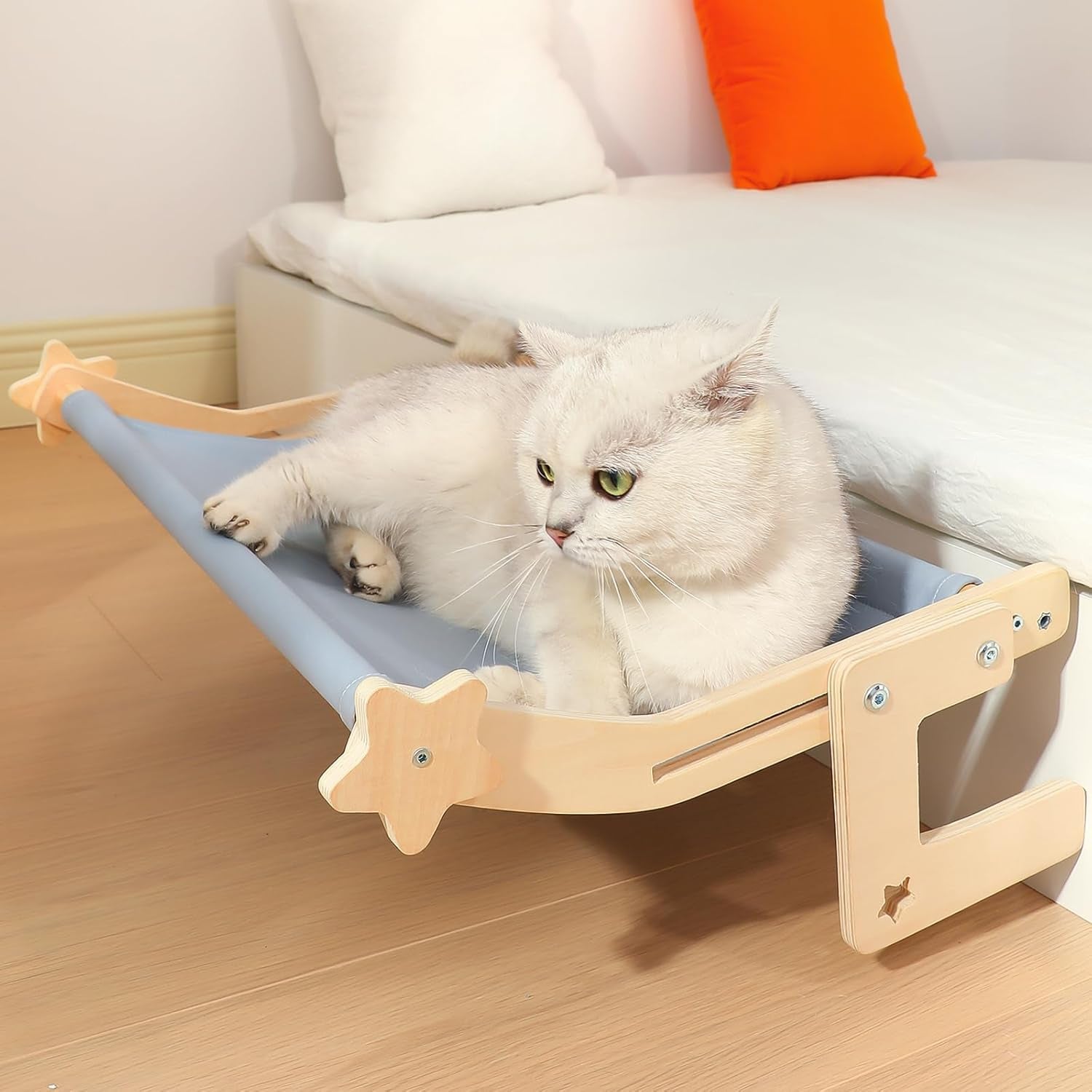 Cozy Hammock Bed with Solid Wood Frame