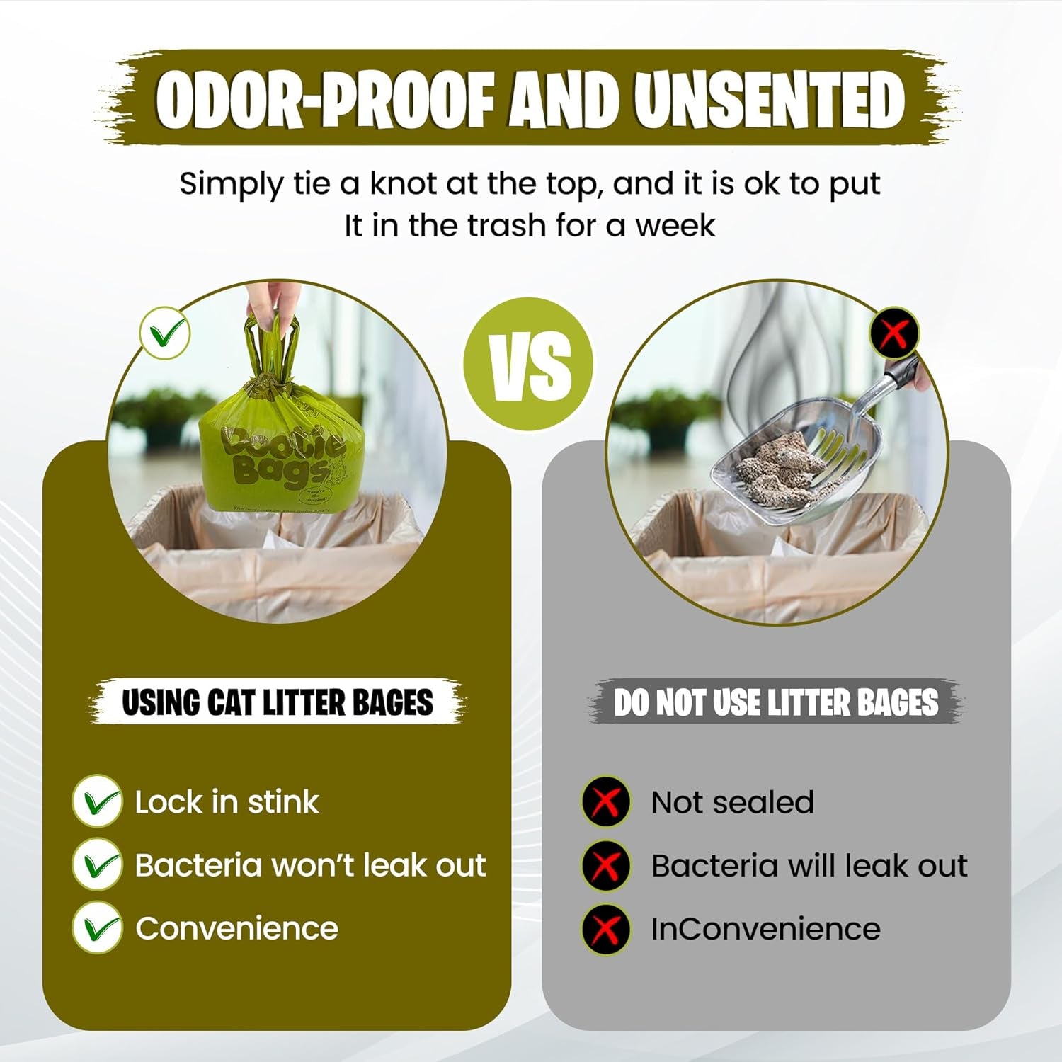 Large Dog Poop Bags with EZ Tie Handles – Strong Leakproof Pet Waste Bags (100 Count)