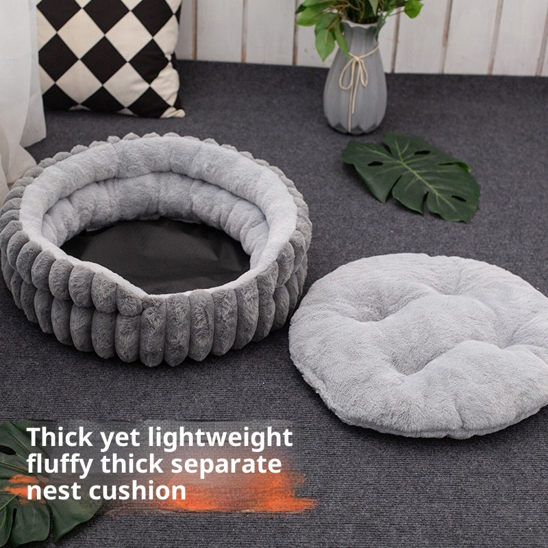 Plush Round Cat Nest Bed