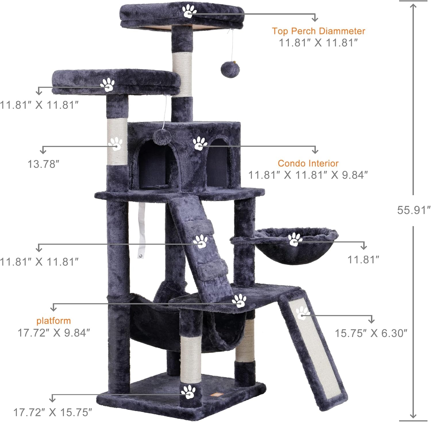 Multi-Level Cat Tree Tower – The Ultimate Playground for Indoor Cats
