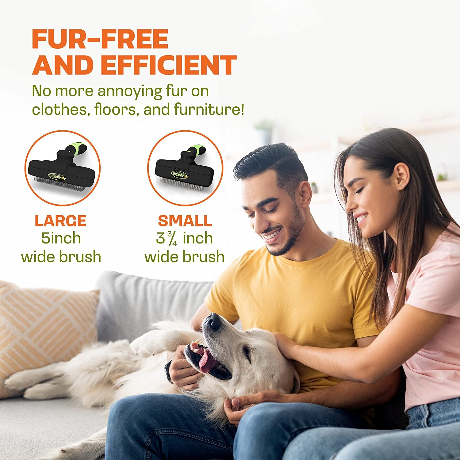  Deshedding Grooming brush for Medium & Large Pets