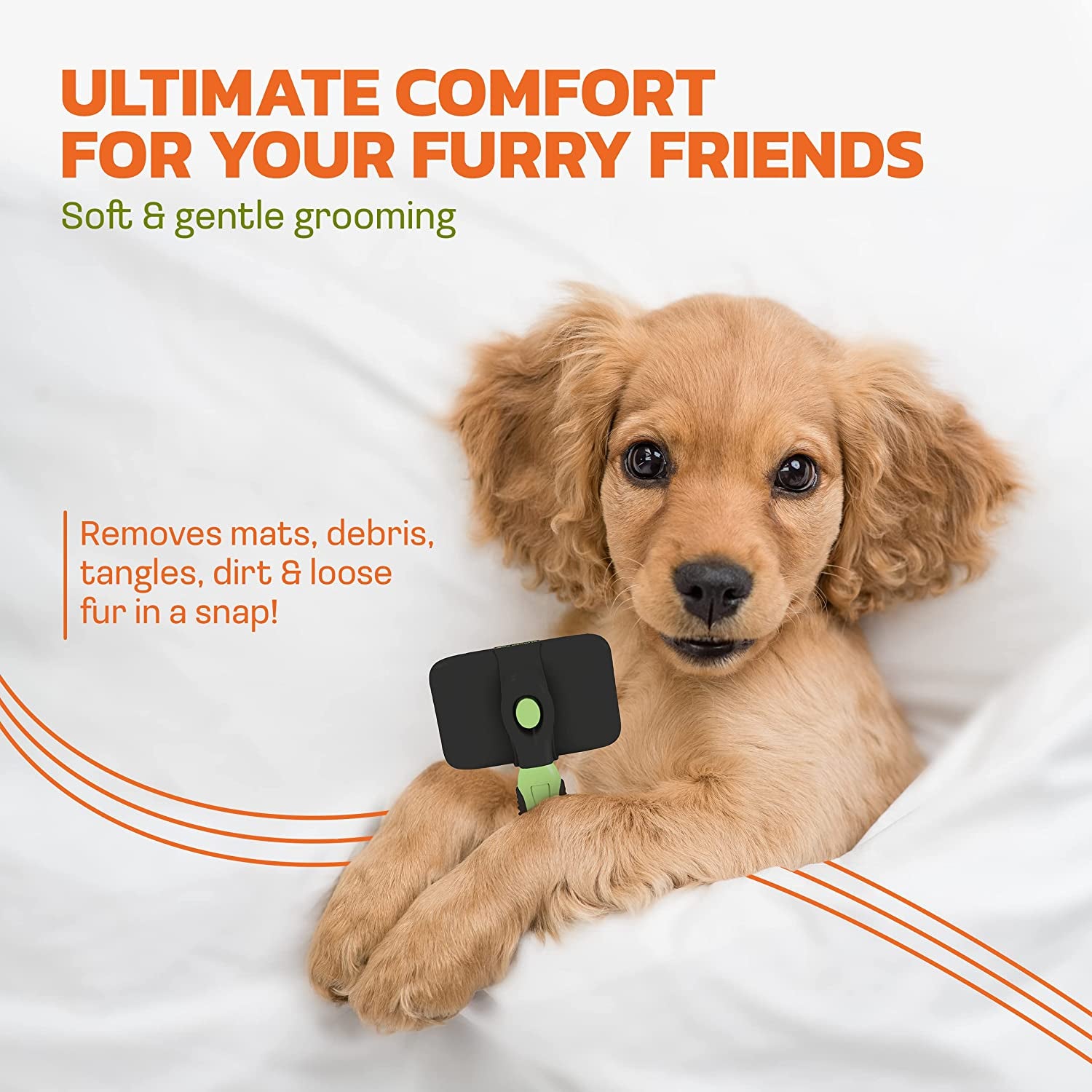  Deshedding Grooming brush for Medium & Large Pets