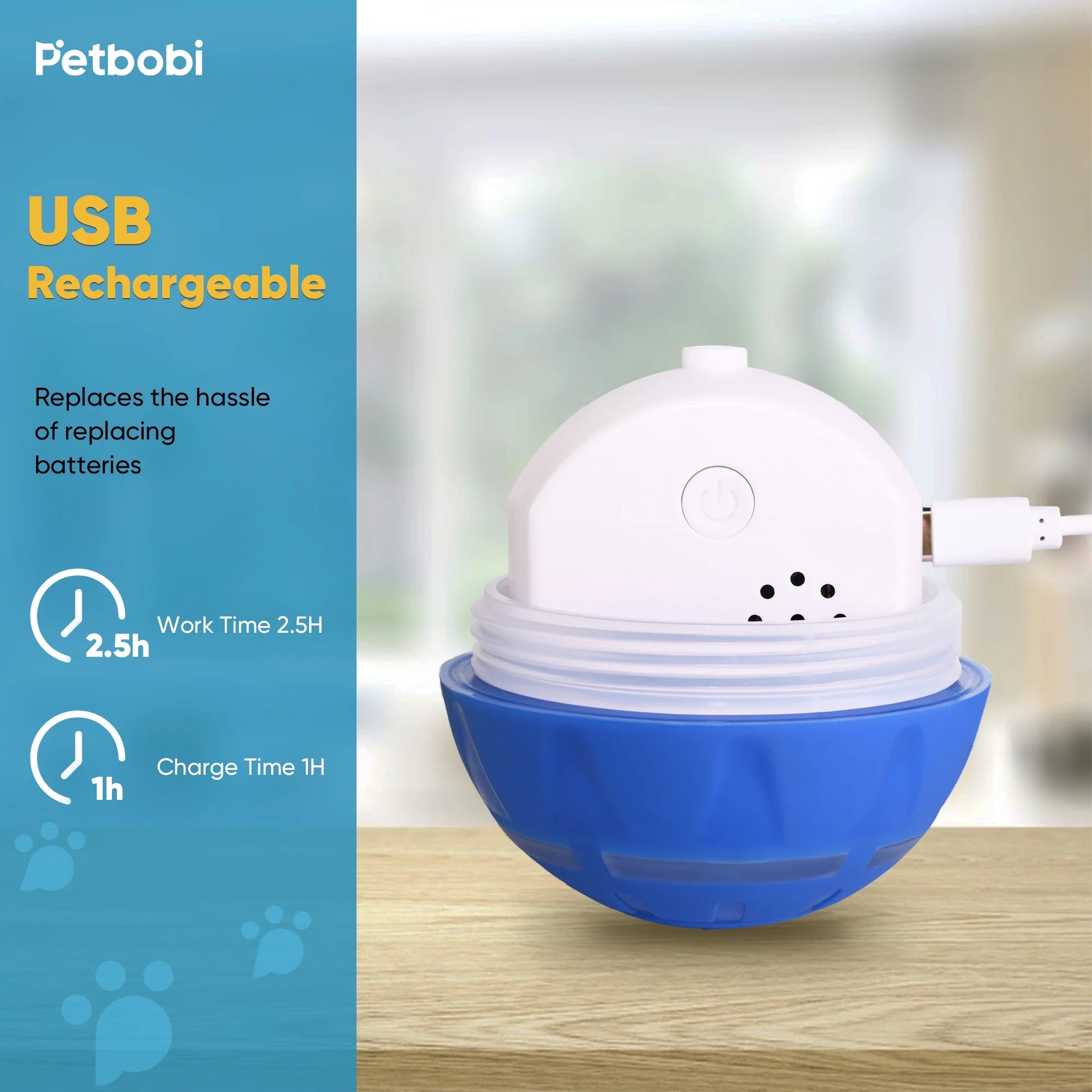 Interactive Rolling Dog Ball – Smart LED Moving Toy for Dogs