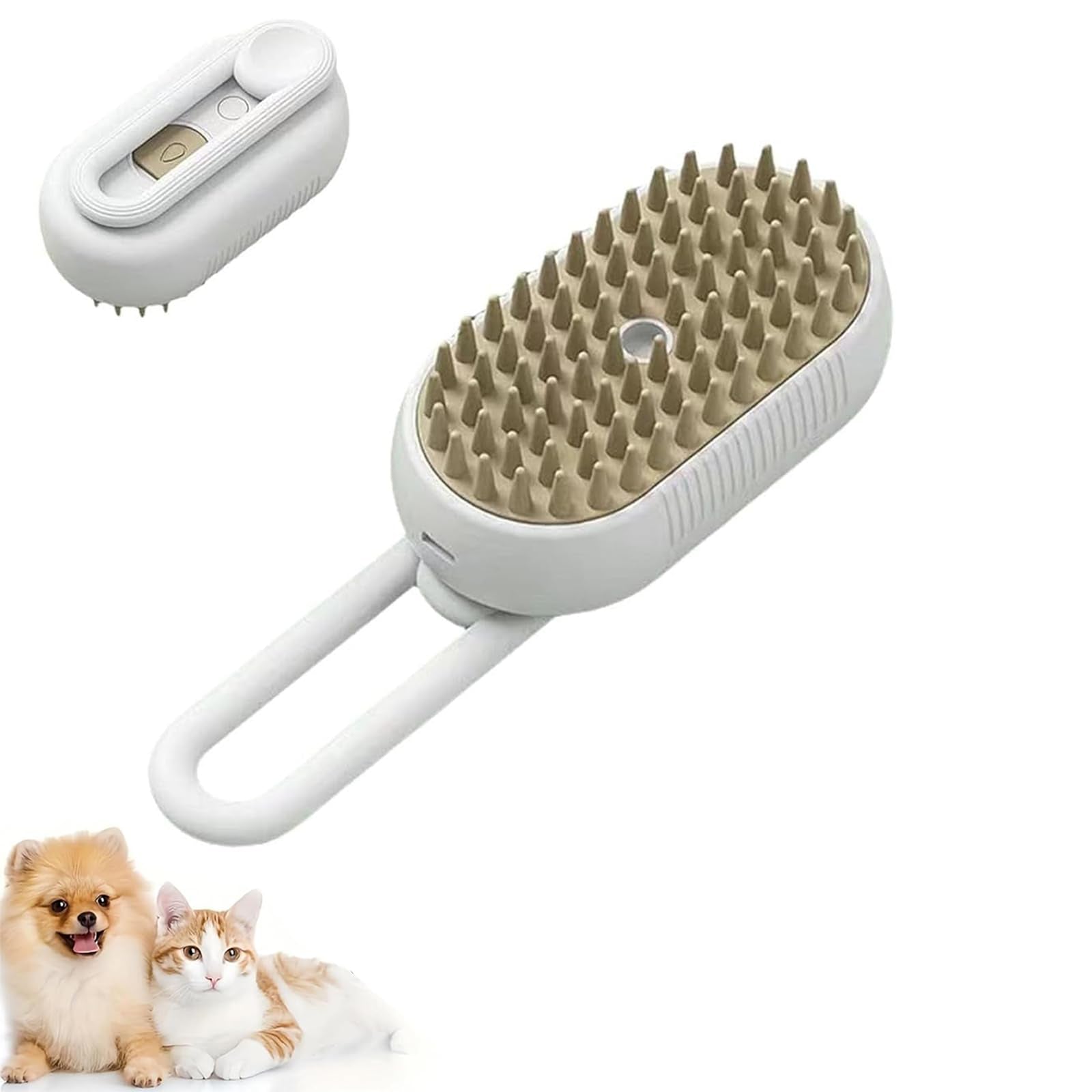 3-in-1 Pet Steam Grooming Brush for Cats & Dogs