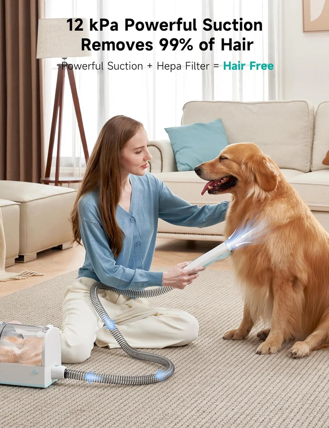 Professional Pet Grooming Vacuum Kit – Dog Clippers & Hair Removal System