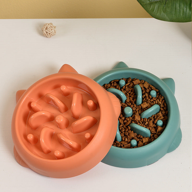 Bone-Shape Slow Feeder Dog Bowl 