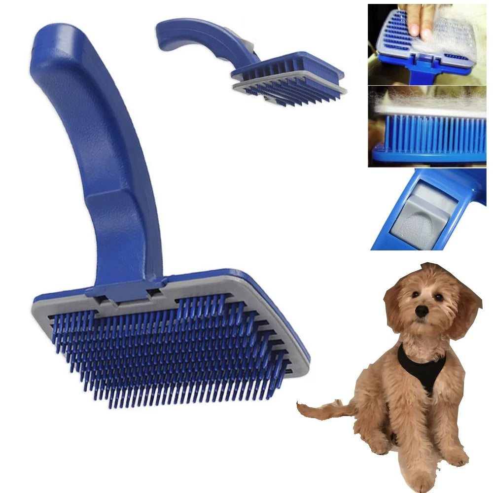 Self-Cleaning Slicker Brush – Grooming & Deshedding Tool for Dogs and Cats