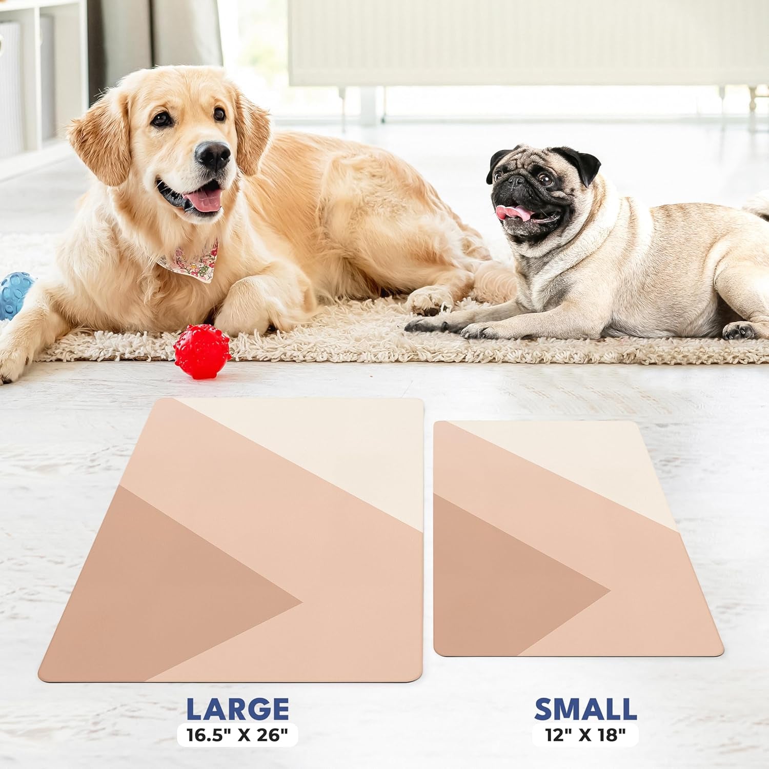 Large Waterproof Pet Feeding Mat – Non-Slip Dog & Cat Food Bowl Mat (Easy to Clean)
