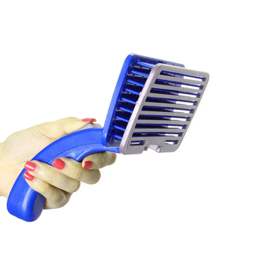 Self-Cleaning Slicker Brush – Grooming & Deshedding Tool for Dogs and Cats