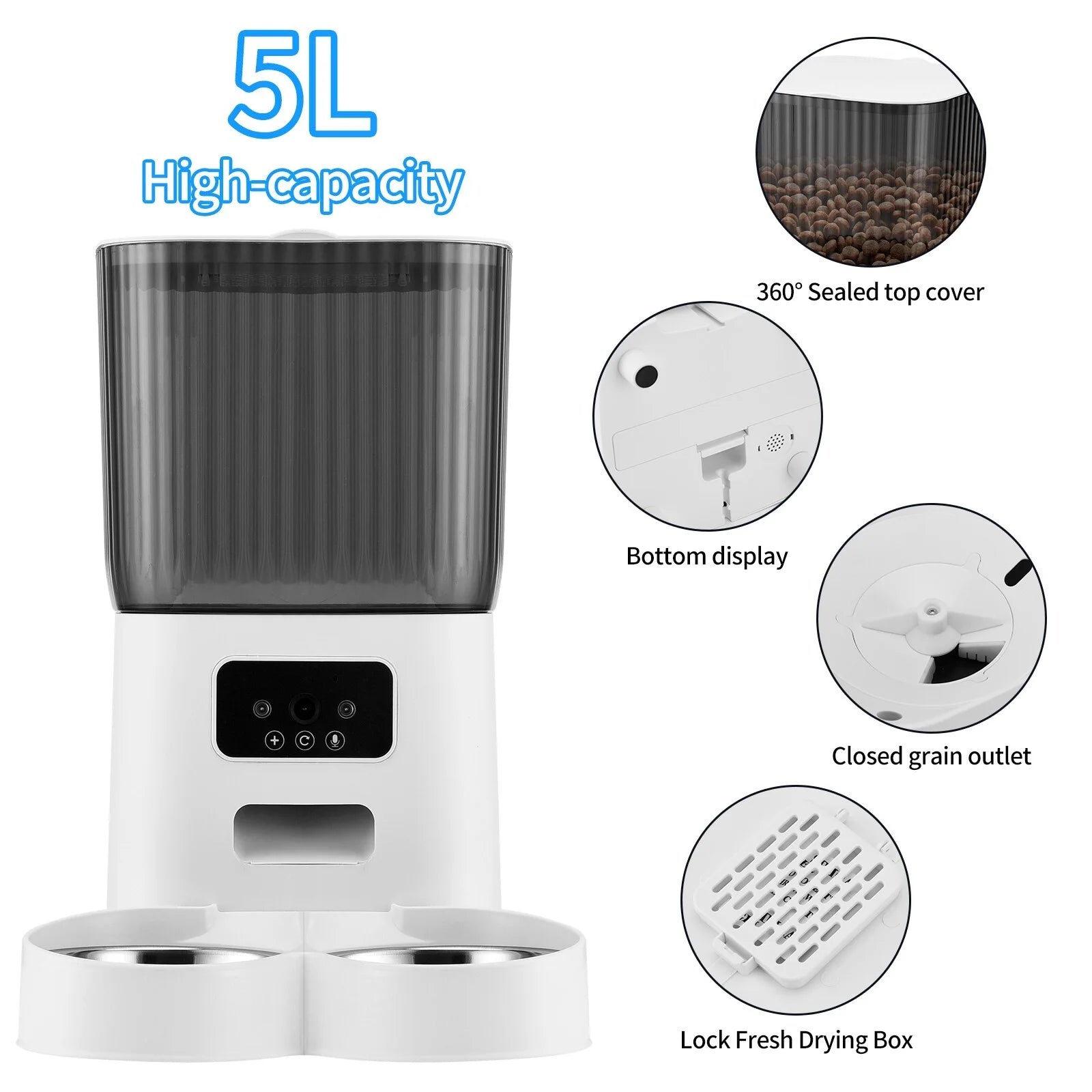 Smart Automatic pet Feeder with Camera 