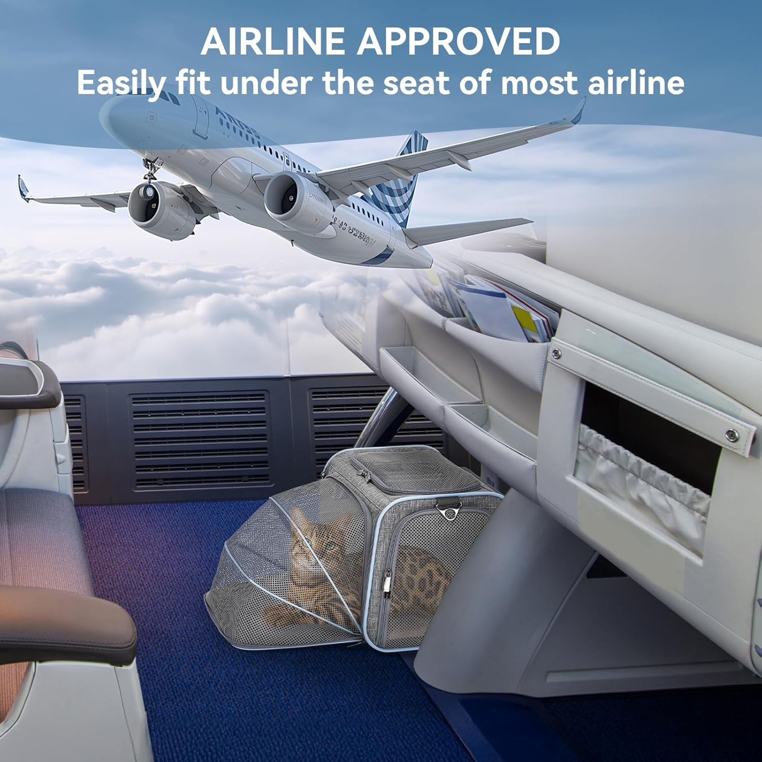 ✈️ Expandable Airline-Approved Pet Carrier 