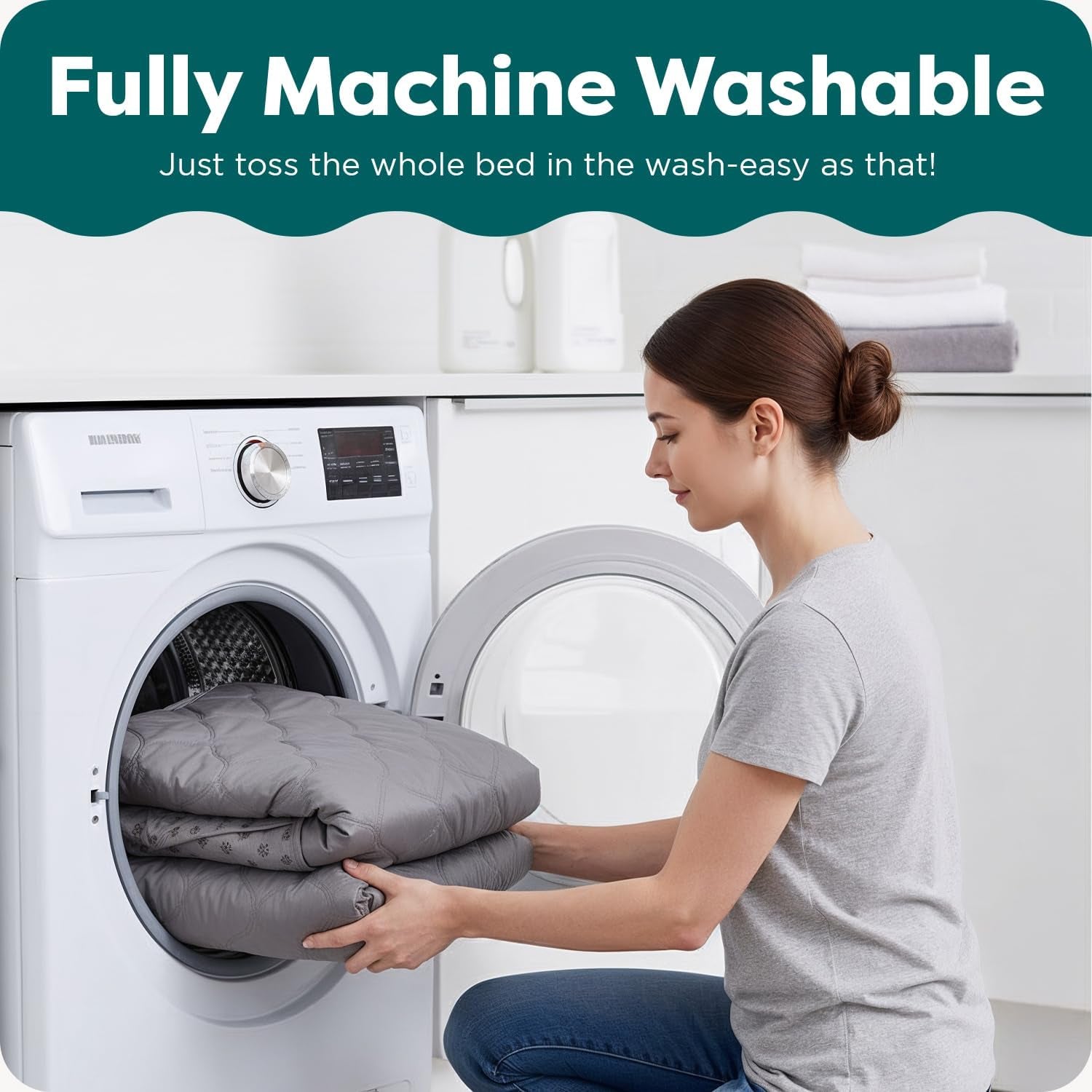 Orthopedic Dog Bed with Removable Bolsters 