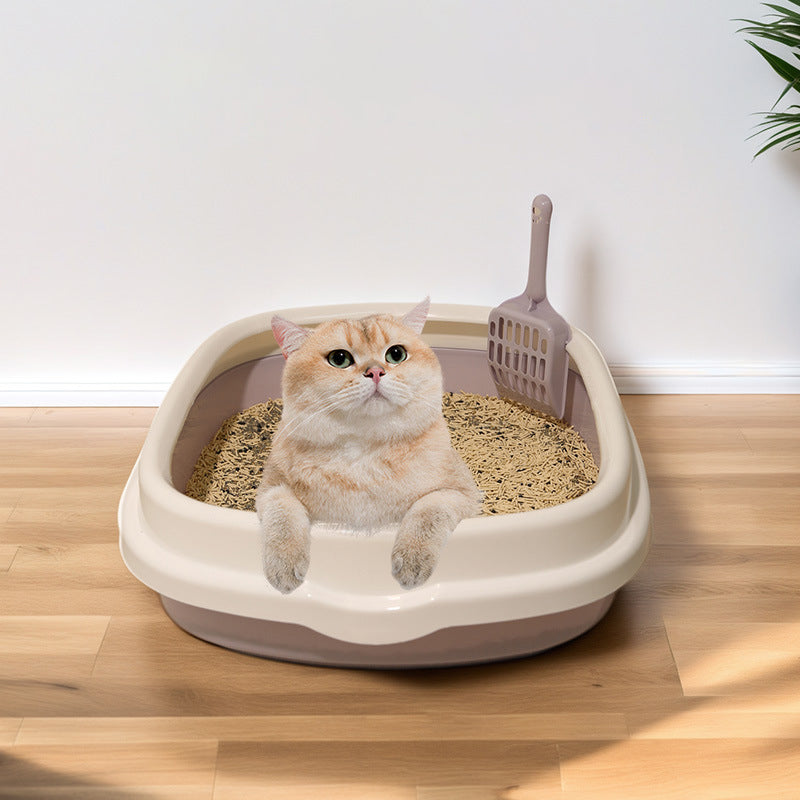 Pet Toilet Bedpan Training Plastic Sand Litter Box Cat Dog Tray with Scoop Cat Litter Box Anti-Splash Dog Clean Toilet