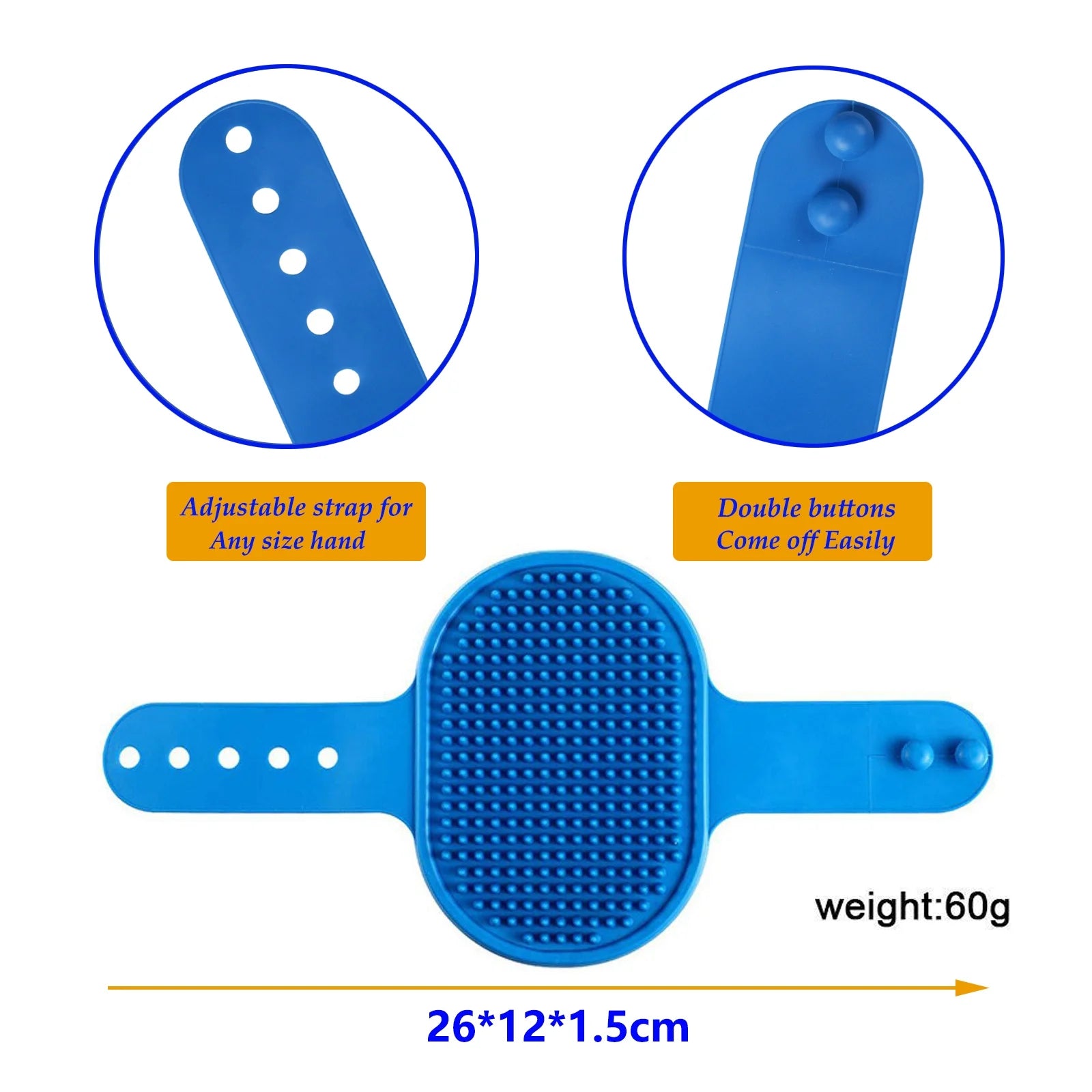 3-Pack Pet Bath Brush – Soft Silicone Grooming Brush for Dogs & Cats
