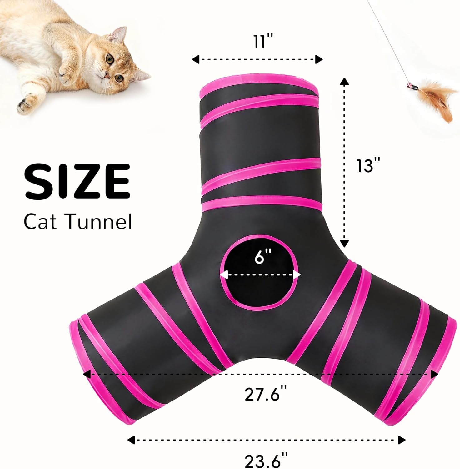 🐱 3-Way Collapsible Cat Tunnel Toy – Endless Fun for Curious Cats