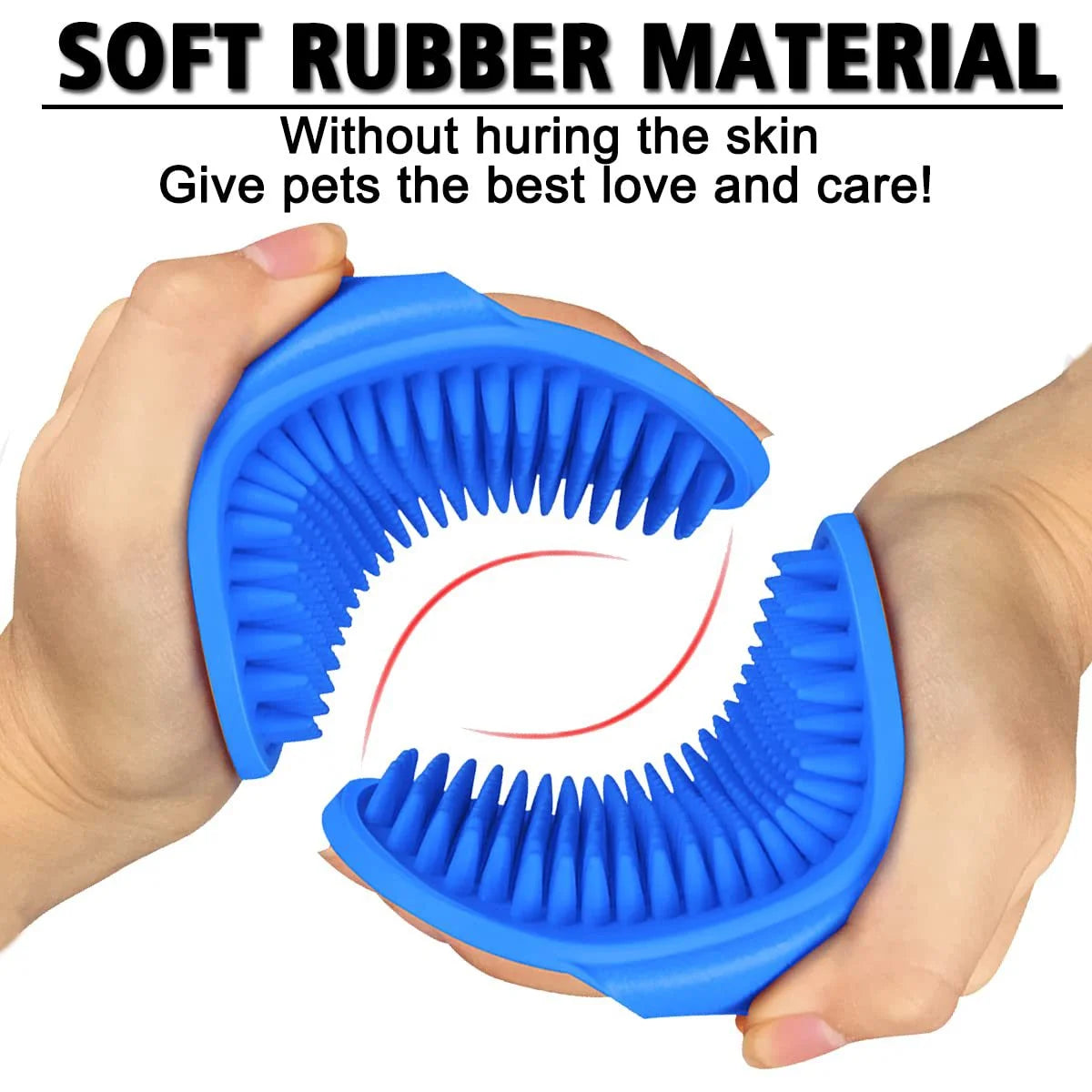 3-Pack Pet Bath Brush – Soft Silicone Grooming Brush for Dogs & Cats