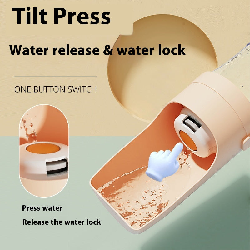 2-in-1 Travel Dog Water Bottle & Food Feeder (690ml)