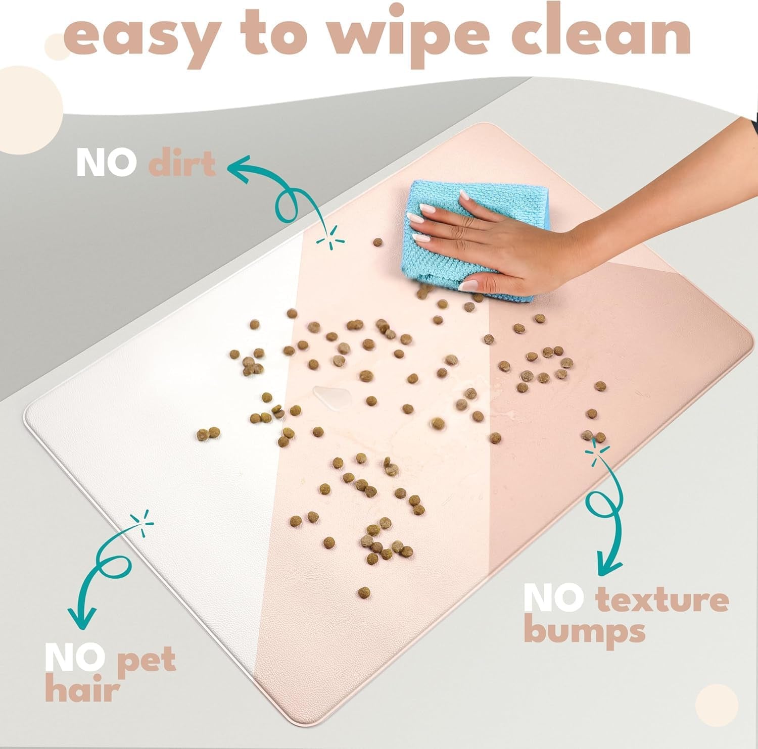 Large Waterproof Pet Feeding Mat – Non-Slip Dog & Cat Food Bowl Mat (Easy to Clean)