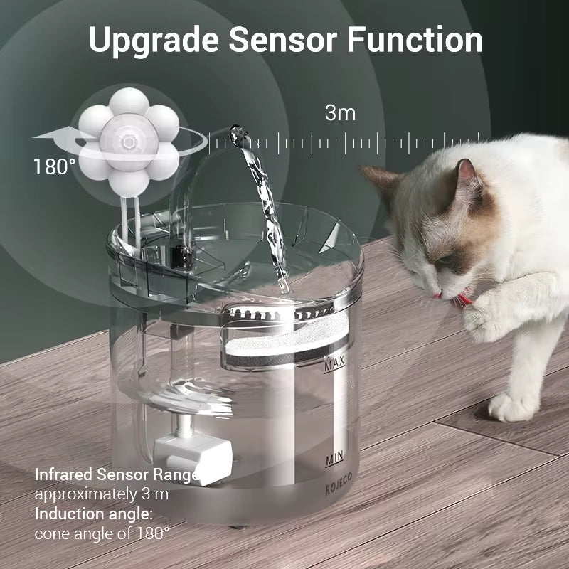 Cat Water Fountain Automatic Pet Water Dispenser Pet Smart Drinker for Cats Auto Sensor Cat Drinking Fountain Accessories