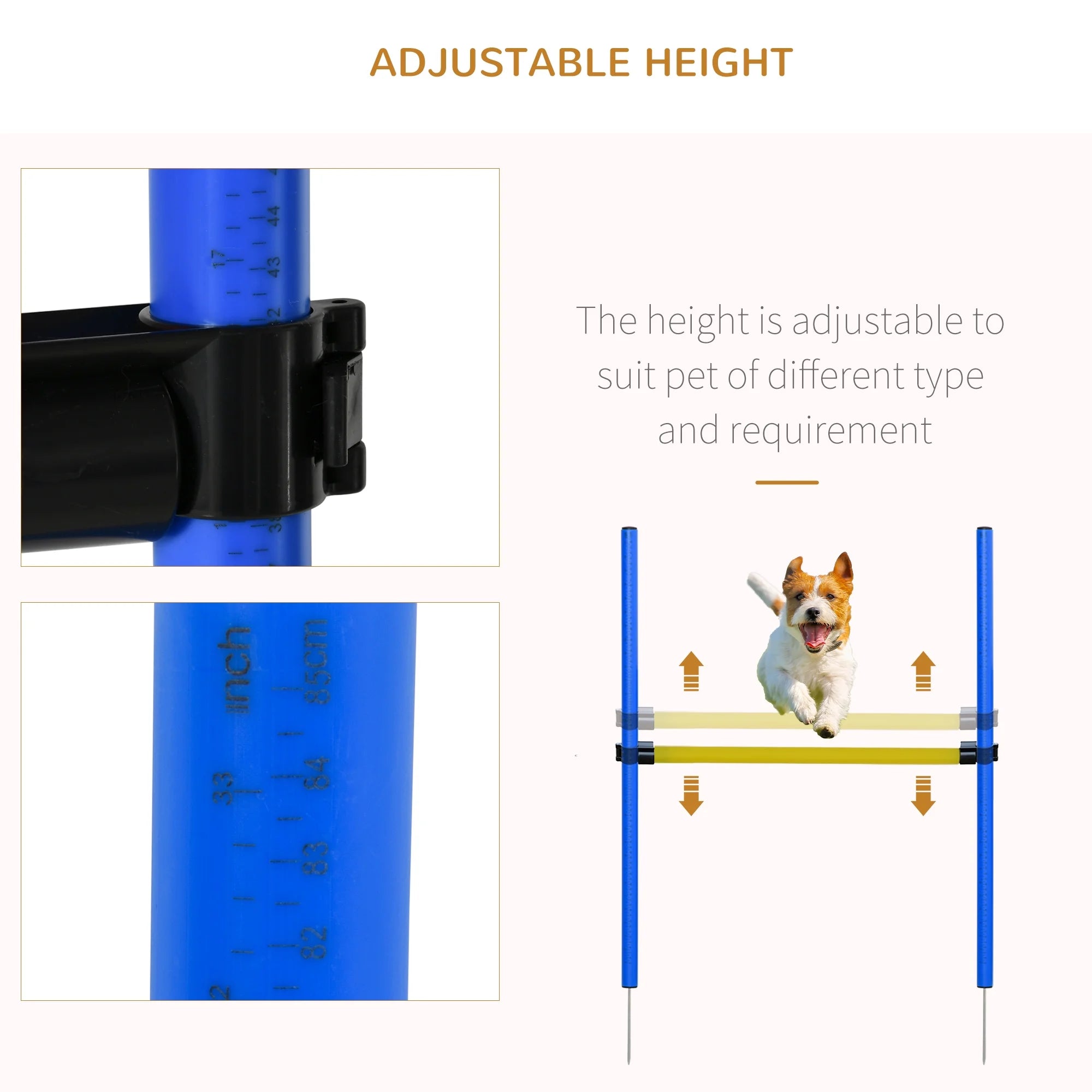 4-Piece Dog Agility Training Course Kit – Backyard Obstacle Set