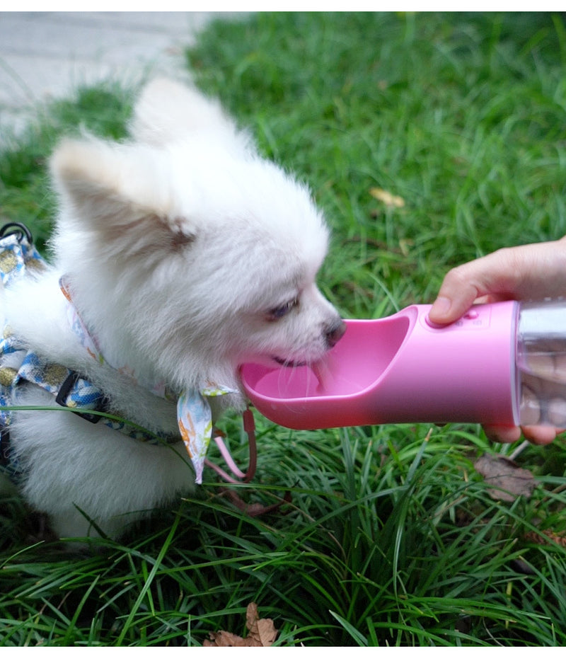 Portable Dog Water Bottle with Bowl – Leak-Proof Pet Travel Dispenser