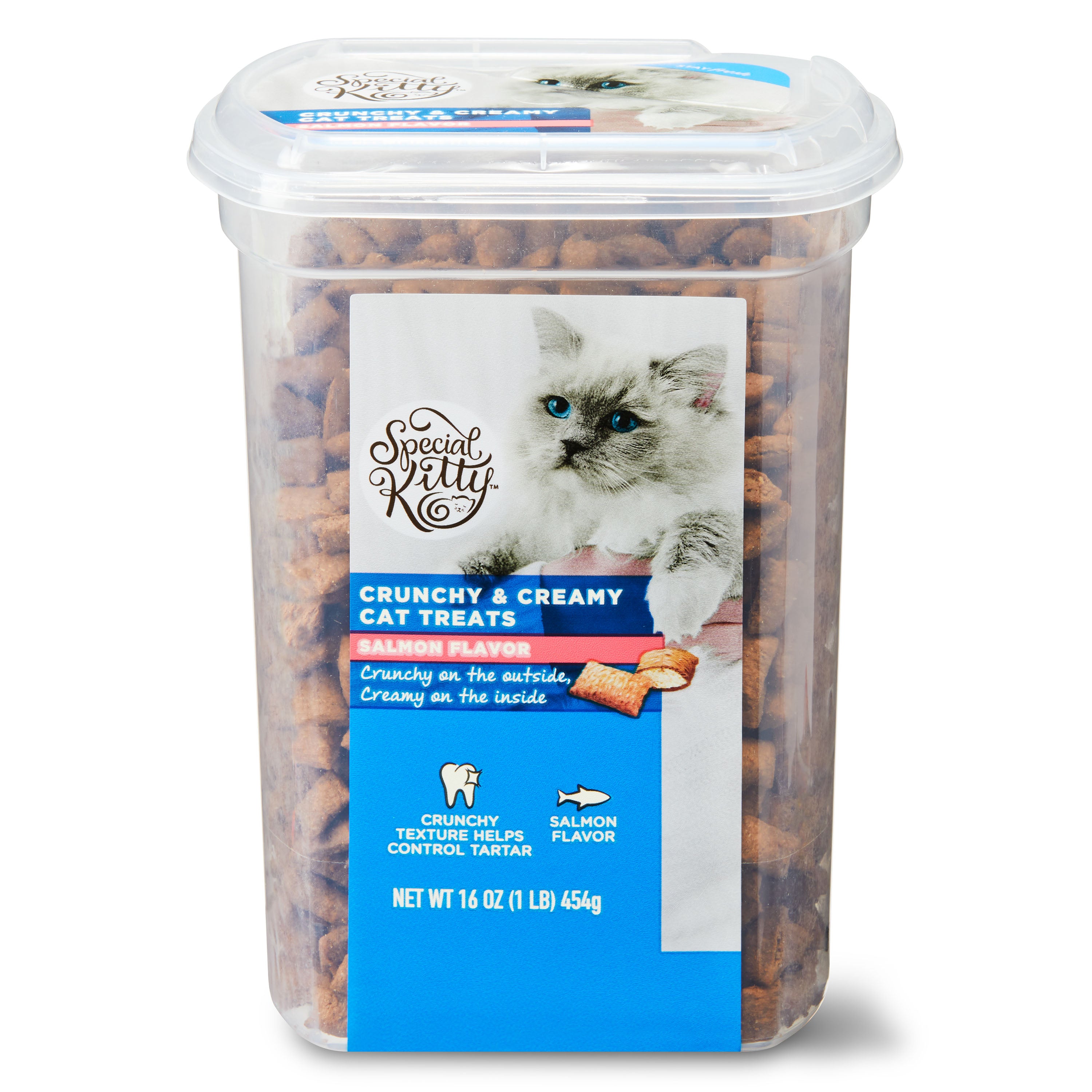 Crunchy & Creamy Salmon Cat Treats – Delicious Dual-Texture Snack (16 oz)