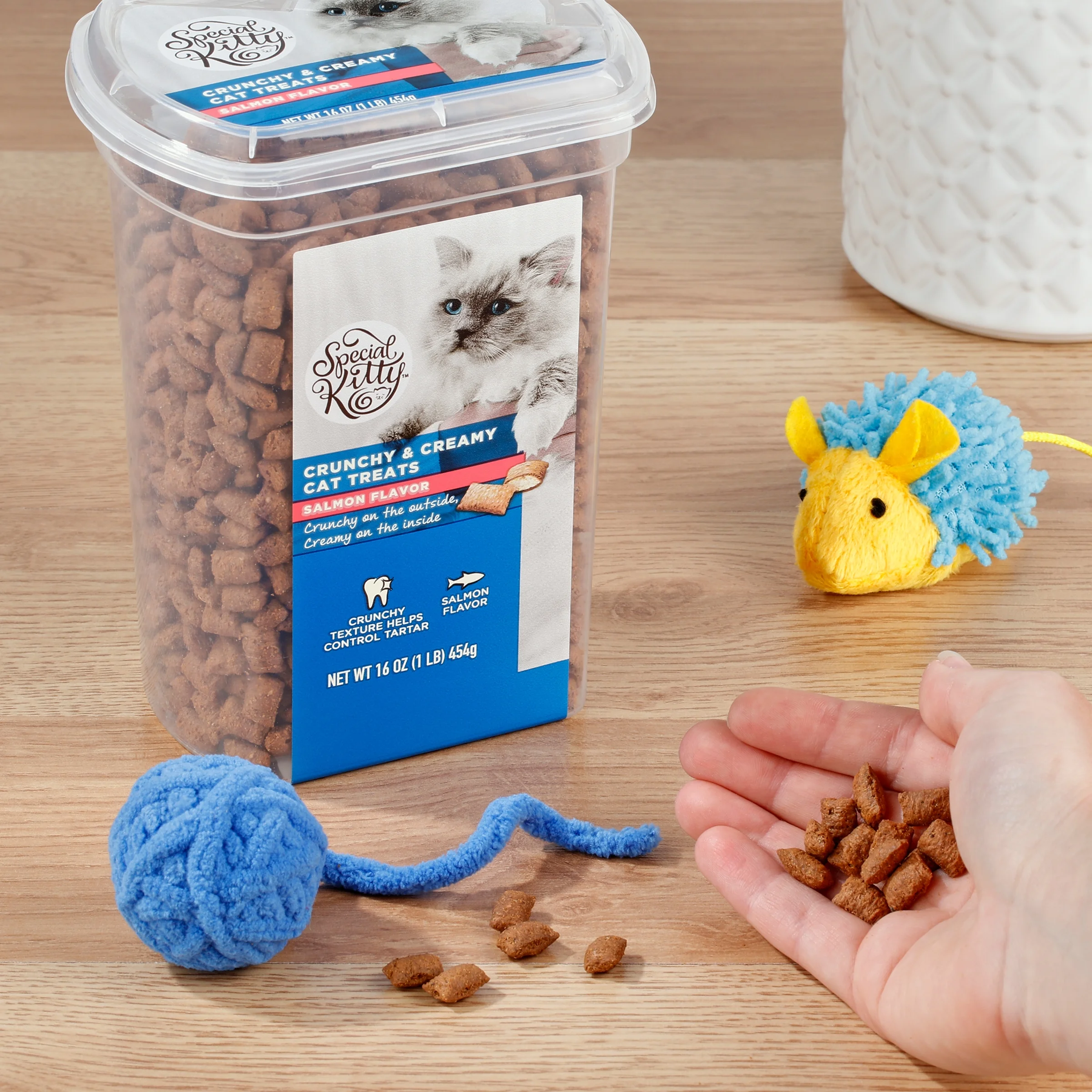 Crunchy & Creamy Salmon Cat Treats – Delicious Dual-Texture Snack (16 oz)