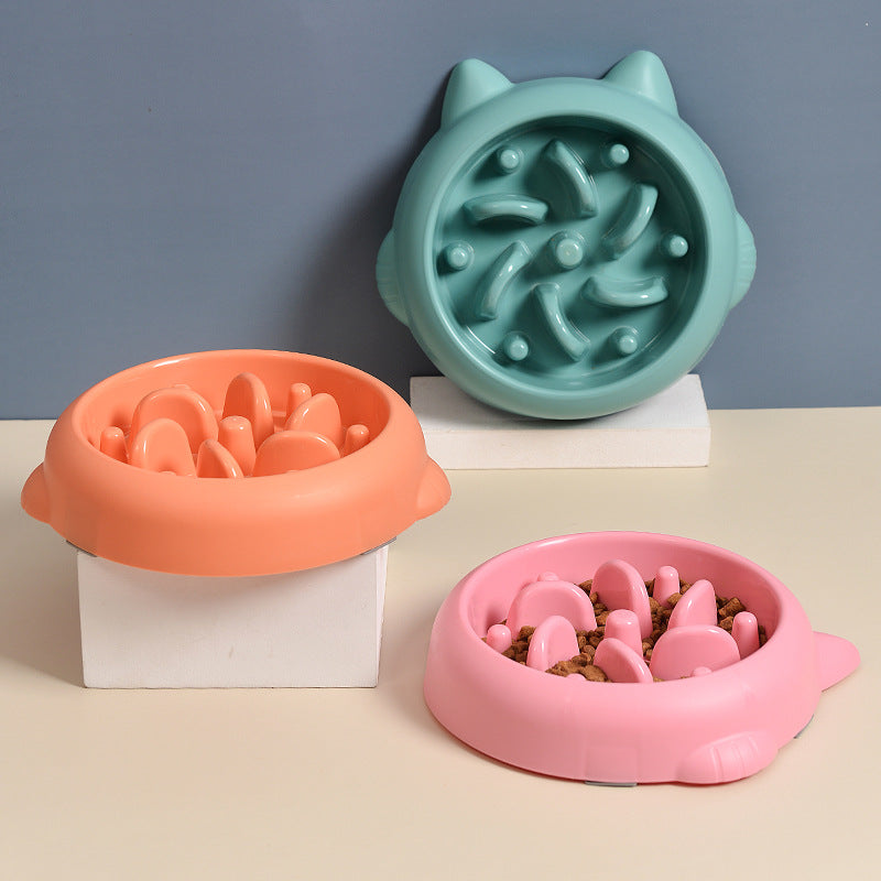 Bone-Shape Slow Feeder Dog Bowl 