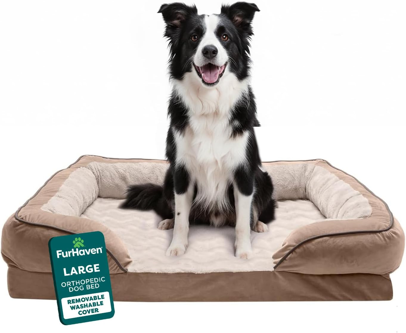 Orthopedic Dog Bed with Removable Bolsters 