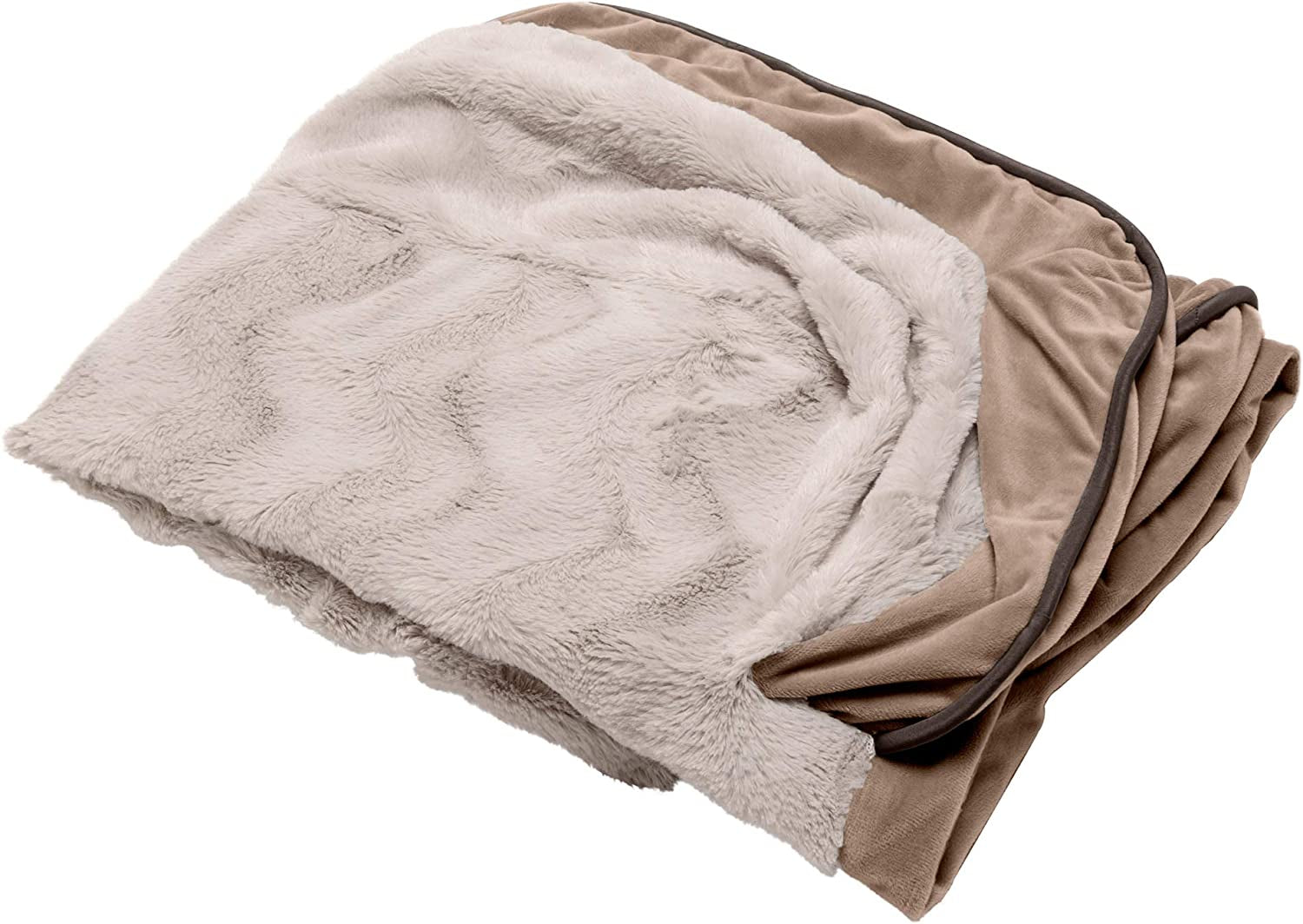 Replacement Dog Bed Cover – Plush Sofa-Style Washable Cover for Large Dog Beds (Brownstone)