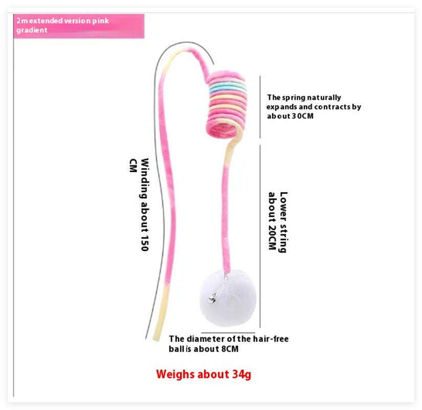 Interactive Plush Cat Spring Toy