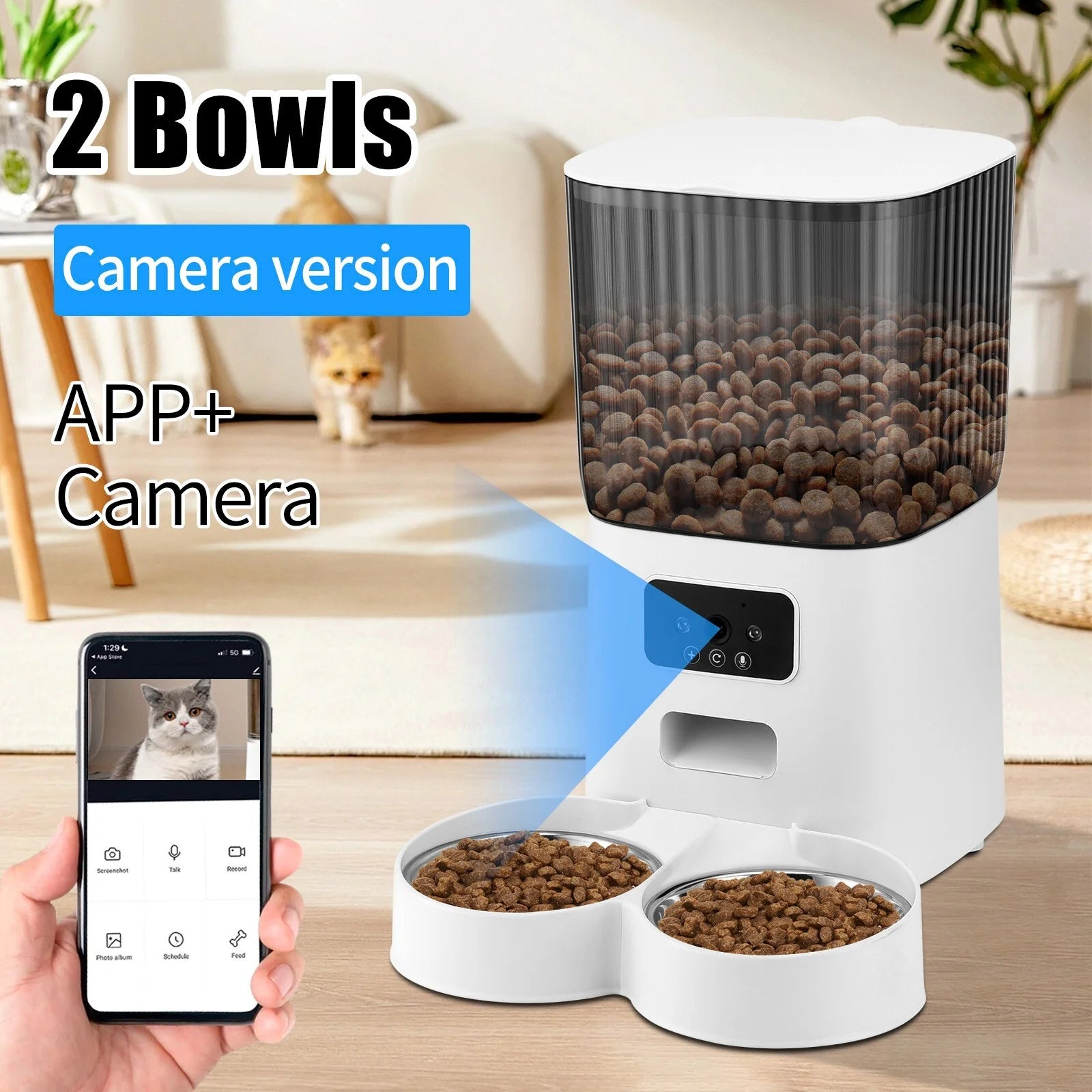 Smart Automatic pet Feeder with Camera 