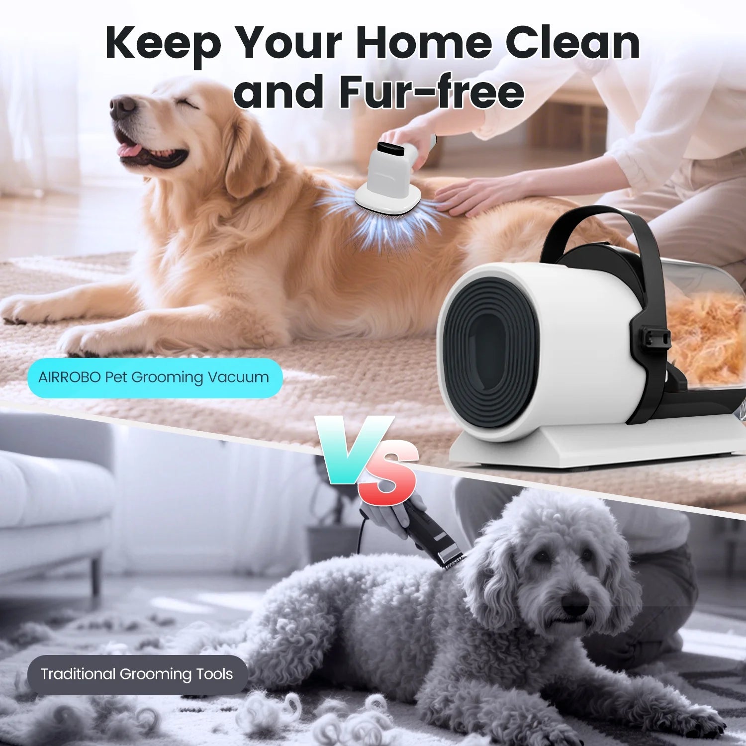 7-in-1 Dog Grooming Vacuum Kit 