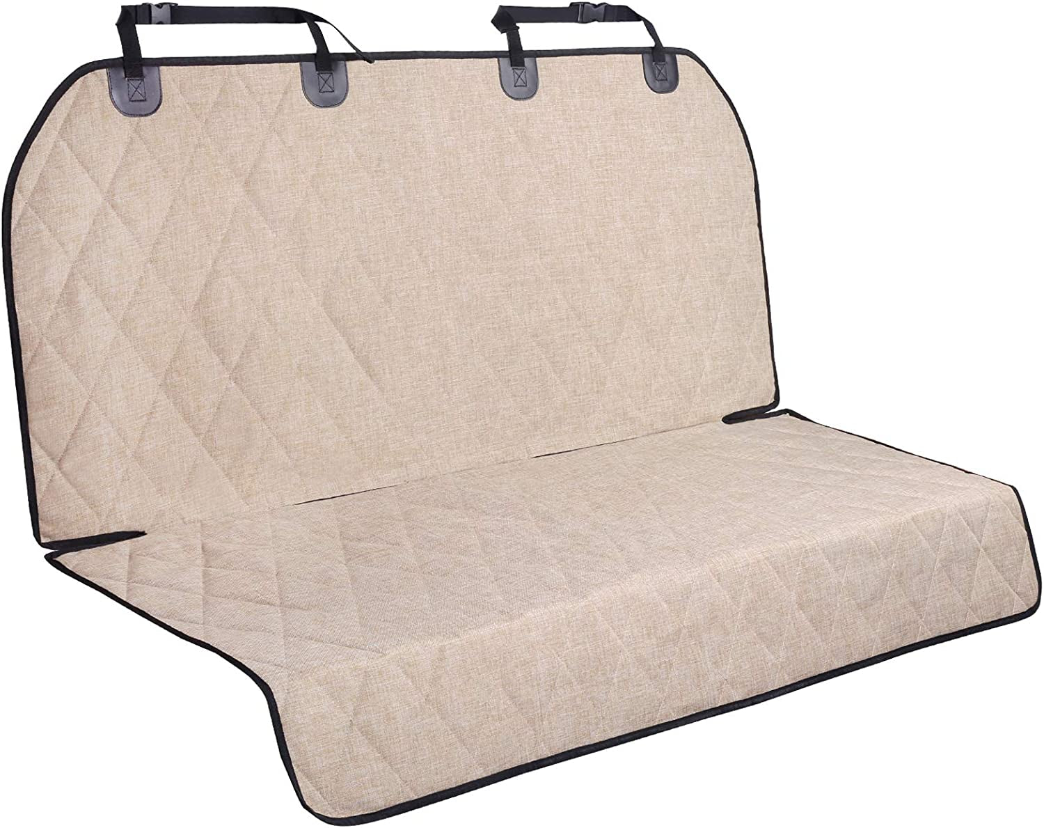 Dog Back Seat Cover – Waterproof Pet Car Seat Protector with Anti-Slip Backing (Heather Khaki) 