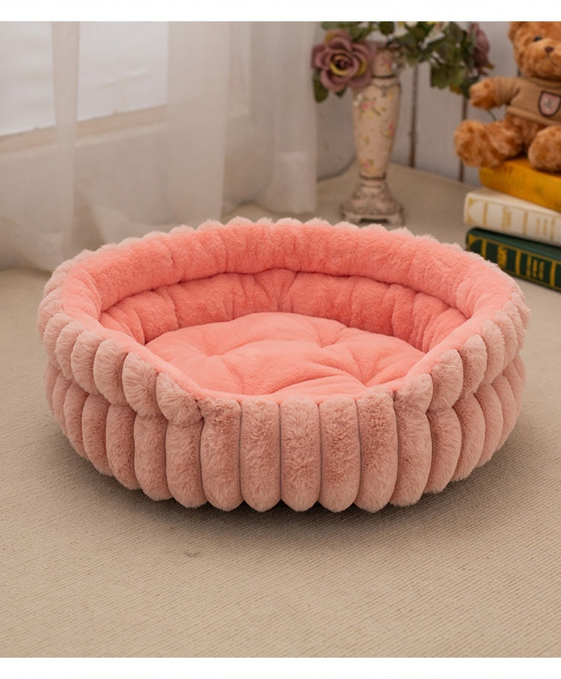 Plush Round Cat Nest Bed