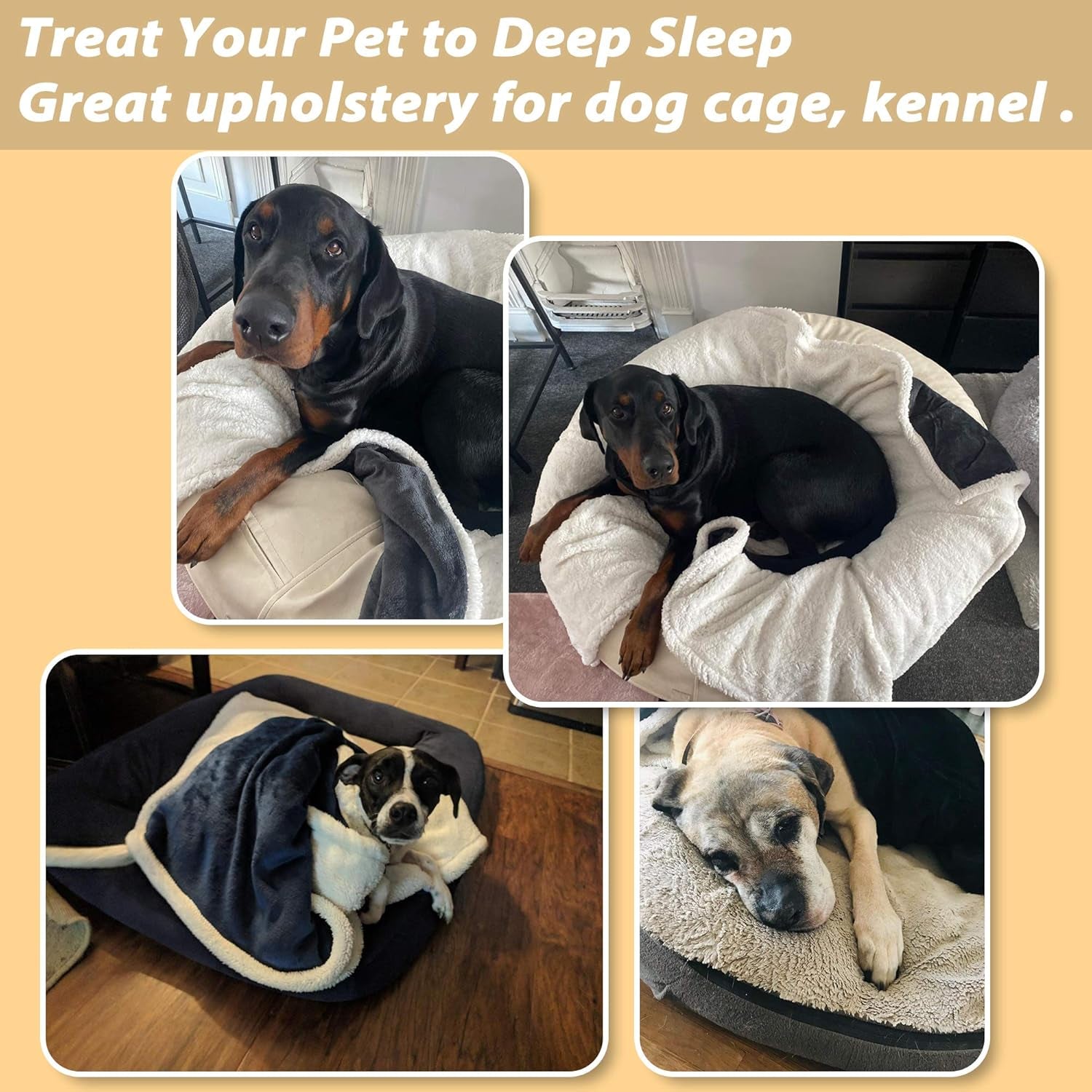 Large Dog Blanket Bed & Car (50" × 60", Black)