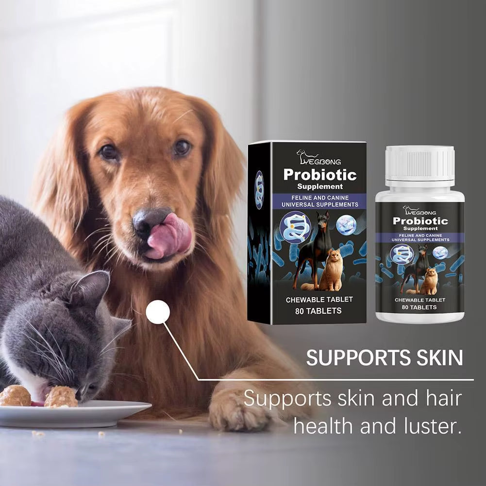 Probiotic Supplement for Cats & Dogs – Digestive & Gut Health Support