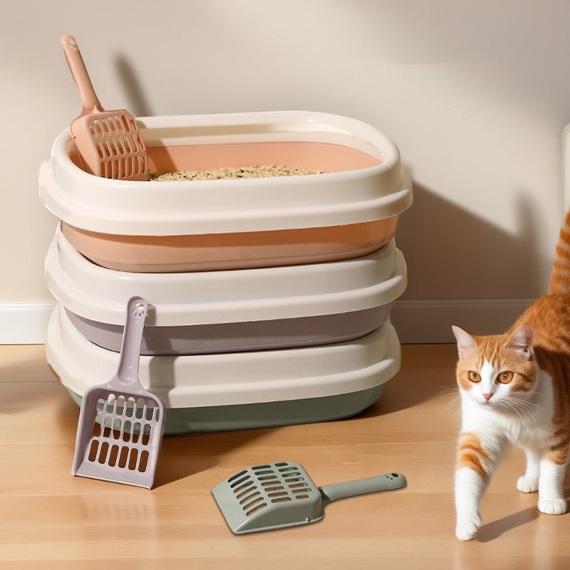 Pet Toilet Bedpan Training Plastic Sand Litter Box Cat Dog Tray with Scoop Cat Litter Box Anti-Splash Dog Clean Toilet