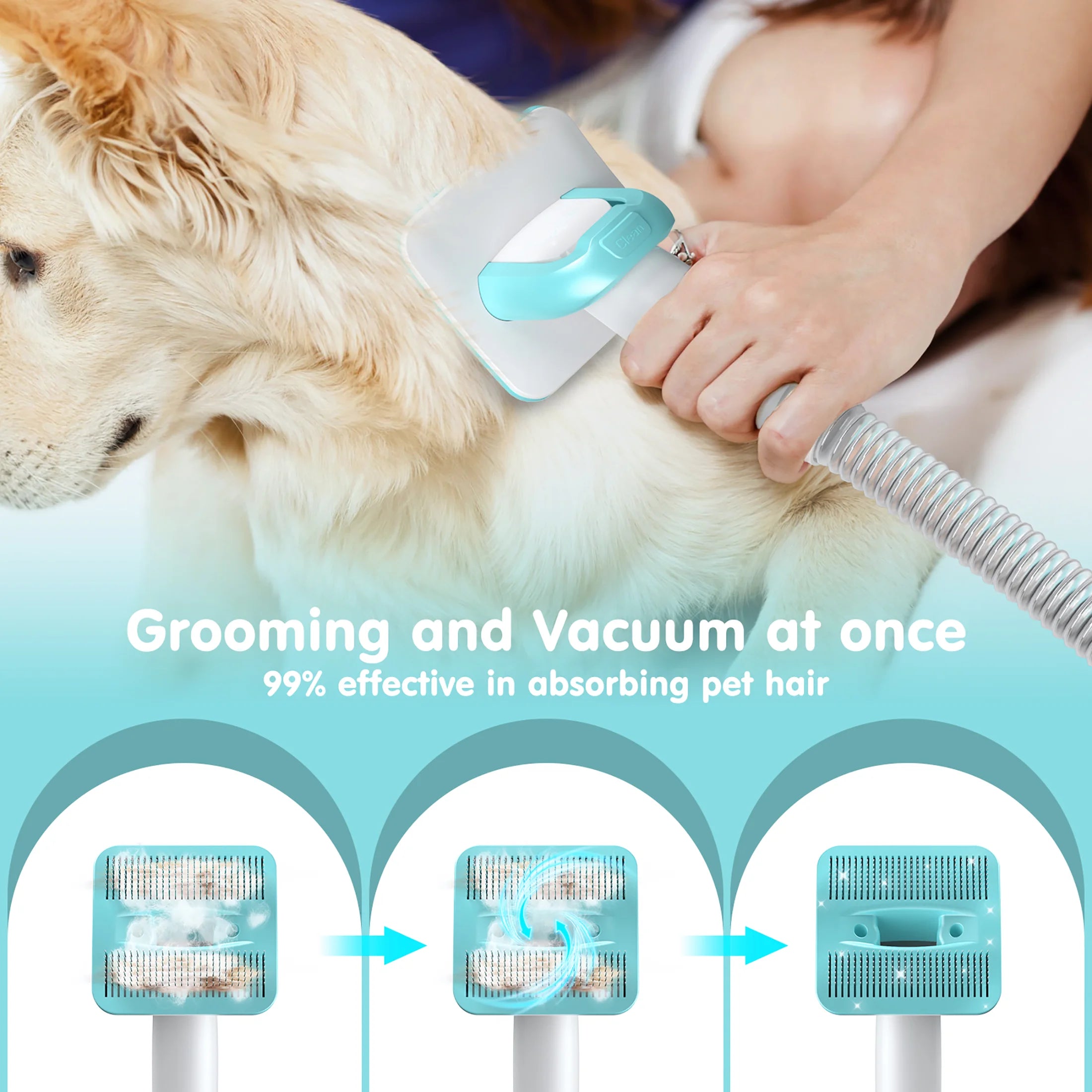 Professional 6-in-1 Pet Grooming Vacuum Kit 